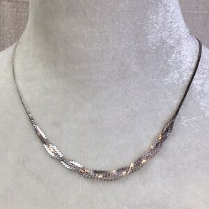 VTG 1980s NOS Braided Sterling serpentine necklace